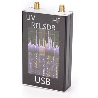 Software Defined Radio (SDR), R820T+8232 mit Antenne, 100KHz-1.7GHz, Full UV HF RTL-SDR mit Tuner-Empfänger, Testpeitschenantenne