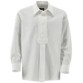 OS Trachten Trachtenhemd Jolea Langarmhemd für Jungen mit 2x3 Biesen weiß 170/176