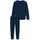 Pyjama Nightwear lang Rundhals-Ausschnitt Blau 52