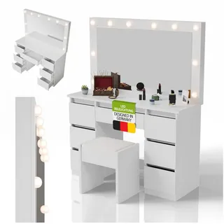 Juskys Schminktisch Lilia mit Hocker Melly