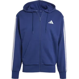 adidas Essentials 3-Streifen French Terry Reißverschlusspullover Dark Blue / White 3XL