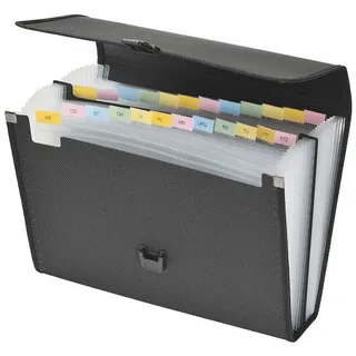 FolderSys Fächermappe 24 Fächer, schwarz