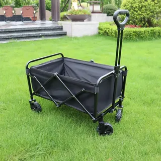 Bollerwagen Faltbar,Kleiner Handwagen Faltbar 70 x 46 x 47 cm Tragkraft 150KG,Bollerwagen mit Verstellbarem Griff für Camping Outdoor Garten Shopping
