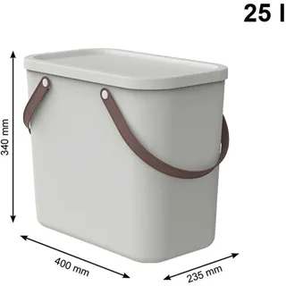 Rotho Aufbewahrungsbox Albula mit Deckel 40 x 23,5 cm 25 L mistletoe white