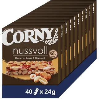 CORNY Nussvoll Dreierlei Nuss & Karamell, 4ST 96G