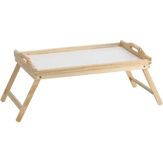 Zeller Betttablett mit Einklappbaren Füßen, Kiefer,