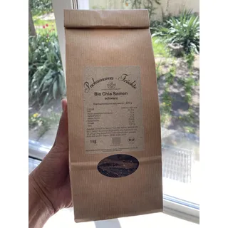 Bio Chiasamen 1 kg | Omega-3-Quelle, vegan & glutenfrei | plastikfreie Verpackung | ideal für Chia-Pudding, Smoothies & Backen