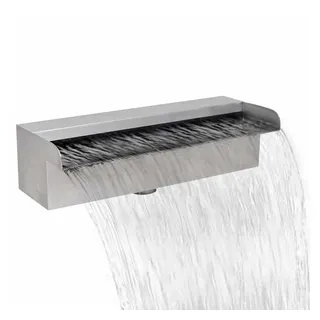 vidaXL Wasserfall Edelstahl 30 cm