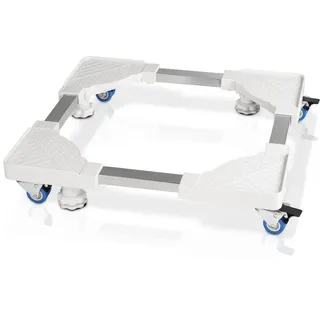 xavax Transportroller für Waschmaschine/Trockner, verstellbar, Weiß (110233)