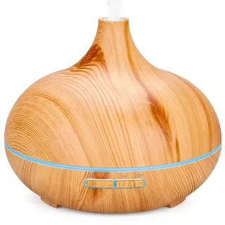 500ml Aroma Diffuser, Diffusoren für ätherische Öle, Aromatherapie-Diffusoren mit 7 LED-Leuchten, 2 Nebelmodi, 4 Timer, 23dB Luftbefeuchter Ultraschall Wasserloser Automatischer Abschaltung Gelb