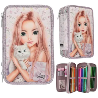 DEPESCHE TOPModel 3 Fach Federtasche BLOOMING KITTY