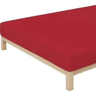 Baumwolle 90 x 190 - 100 x 220 cm red deep