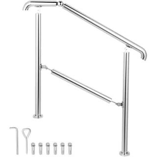 Vevor Treppengeländer 5 Stufen 1,6 m Edelstahl