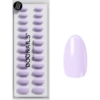 doonails ltd Doonails Lavender Mist Short Almond Soft Gel Press Ons - violett