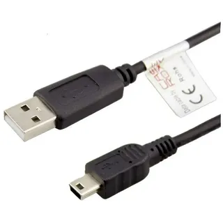 caseroxx Datenkabel für Garmin Montana 600 USB-Kabel, Mini USB, USB (100 cm), Laden und Datenübertragung schwarz