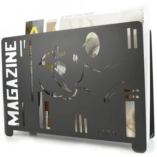 etterr | Zeitschriftenständer | 100% Stahl | Zeitungsständer Modern | Magazine Holder | Zeitschriften Aufbewahrung | Magazinhalter | Zeitungsständer Schwarz | Briefhalter