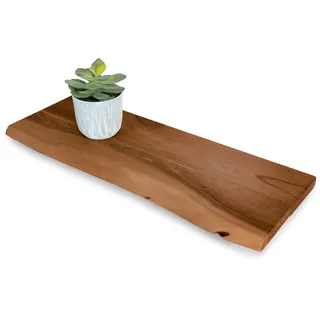 Sam Steckboard mit Baumkante Wandregal Akazie massiv nussbaum lackiert 70 x 20 Amanda
