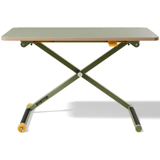 POPTOP Kinderschreibtisch | kinderleicht verstellbar ohne Strom | Größe: 115x65 cm | Farbe: Grün | Gestell-Farbe: Grün - Art-Nr: PT-DSK-GRN-V2