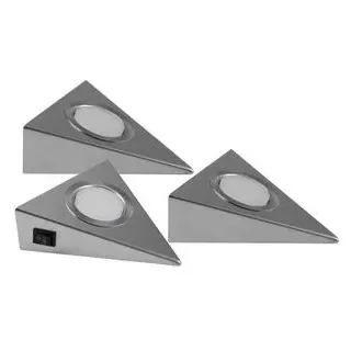 Heitronic GENUA LED-Unterbauleuchte 3er Set LED LED fest eingebaut 6W Warmweiß Edelstahl