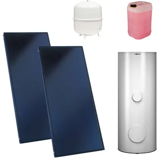 Viessmann Paket Vitosol 200-FM SV2F Flachkollektor mit ThermProtect, 4,6m2, TW Vitocell 100-B 300l Speicher-Wassererw.