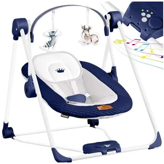Kidiz KIDIZ® Babywippe Babyschaukel mit 5 Geschwindigkeitseinstellungen zusammenklappbarer Baby Wippe Schaukel Babyhochstuhl mit Spielbogen Spielzeugen 5 beruhigende Naturgeräusche neugeborene