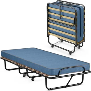 Costway Gästebett klappbar 80 x 190 cm blau