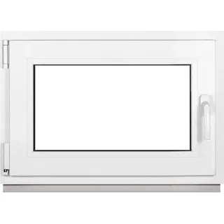 Framex Kellerfenster Weiß BxH 80x50cm (800x500mm) 2fach (32mm) Dreh Kipp DIN Links - Kunststofffenster Premium Fenster - Alle Größen - Weiß