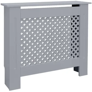 ML-Design Heizungsverkleidung Wabenmuster 78x19x82 cm Grau