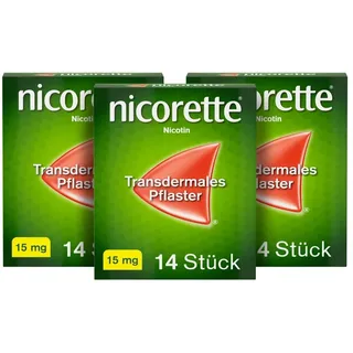 nicorette® Pflaster mit 15 mg Nikotin zur Raucherentwöhnung 3X14 St