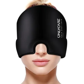 ONLYCARE Migräne Maske Migräne Mütze Migräne Relief Cap, Headache Relief Hat Küh