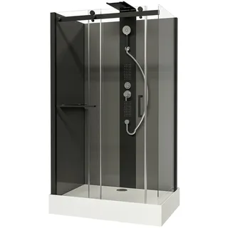 Schulte Korsika Komplettdusche 80 x 120 cm schwarz EP5811236850