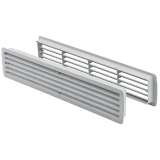 MS Beschläge Türgitter Lichtgrau Lüftungsgitter Kunststoff Raumbelüftung