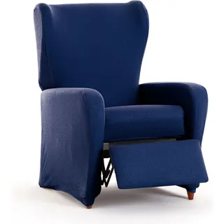 ECOMMERC3 Bi-elastischer Sesselbezug, 4-teilig, verstellbar, vollständiger Verschleißschutz, Sesselbezug, blau, atmungsaktiv und einfach anzubringen, Polsteroptik