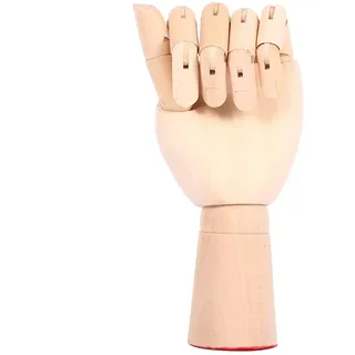 Hölzernes Handmodell Flexibles Finger Holzhand Referenzwerkzeug Gegliederte Puppe Linke Hand Ideal für Künstler Sammlung von Kunstwerkmaterialien studieren