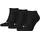 Sneaker Socken Plain 3er Pack Schwarz 47-49