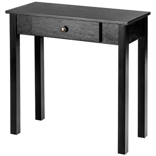 KOMFOTTEU Konsolentisch, Schmaler Flurtisch mit Schublade schwarz