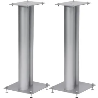 NORSTONE Lautsprecherständer Stylum, stabil aus Metall, bis 50kg belastbar, Paarpreis (Stylum 2 (60cm), Silber (matt))