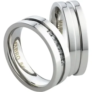 Mabro Partnerringe Verlobungsringe AB1760/1761 Edelstahl