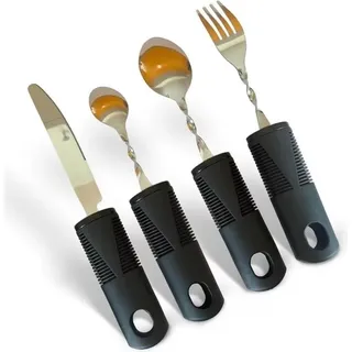 Biegbares Essbesteck Supergrip biegsam für Senioren mit extra großen Griffen Essen Lebensqualität im Alter Besteck Seniorenbesteck Unterstützun...
