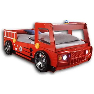 Begabino Kinderträume Feuerwehrbett Spark 90 x 200 cm rot