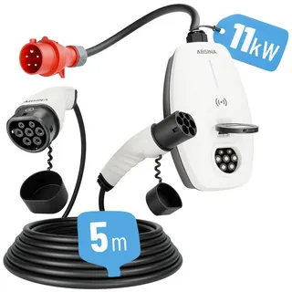 Absina Wallbox 11kW mit App Steuerung & Ladekabel Typ 2 5 m