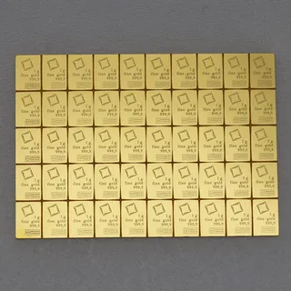 Goldtafel VALCAMBI (50x 1g Au CombiBar) - Resale