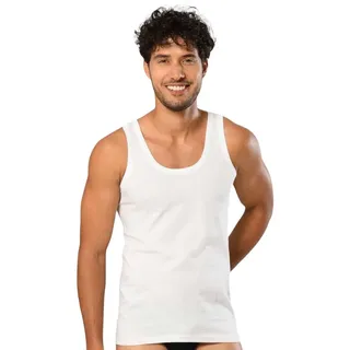 erdem iç giyim Unterhemd Herren Bambus Tank Top, atmungsaktiv, klassisch, S-4XL, weiß/schwarz weiß M