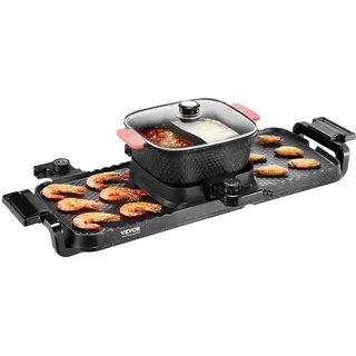 Vevor Hot Pot 2300 W 2 in 1 rauchfreier Grill