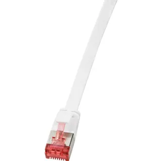Logilink CF2091S RJ45 Netzwerkkabel, Patchkabel CAT 6 U/FTP 10.00 m Weiß vergoldete Steckkontakte 1 St.
