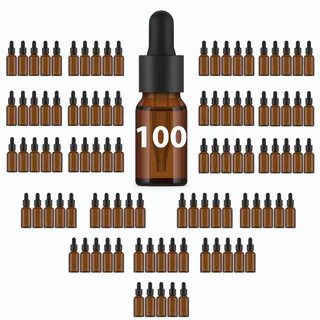Essenciales Braune Pipettenflasche mit Pipette für Ätherische Öle Packung mit 10 Nachfüllbaren 30-ml Dosierflaschen Aromatherapie Labor Apotheke Apothekenstil Duftöle Düfte