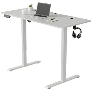 Juskys Schreibtisch 140x60cm Weiß