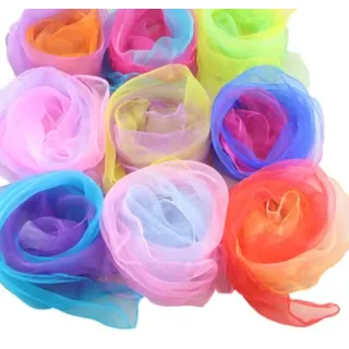 smatime10 Stück Jongliertücher,Chiffontücher für Tanzen,Square Tanzschals, Ideal als Requisite für Sensorisches Werkzeug, Tanzen, Jonglieren,Bühnenauftritt Kostüm Passend - 60 x 60cm