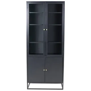 Livetastic Vitrine Bakal 80 x 41 x 190 cm Schwarz