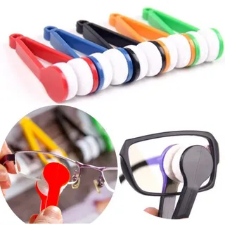 BAYLI Schlüsselanhänger Set 5x Brillenreiniger in Zangenform, Brillenputzer Set [auch als Schlüss